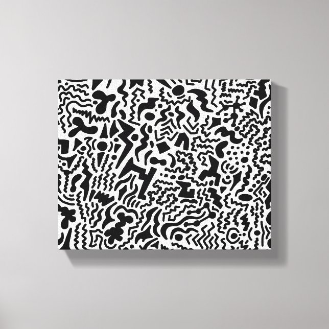Doodle Art Stretched Canvas Print (Front)