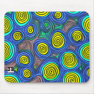Doodle Art Swirls Mouse Pad
