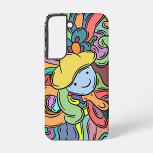 doodle art theme for samsung galaxy s22 case
