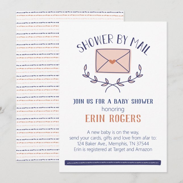 Doodle Baby Shower by Mail Invitation (Front/Back)