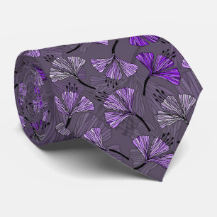 Doodle Blue beautiful floral pattern Tie