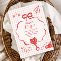 Doodle Brunch Bow Bow Baby Shower Diapper Raffle