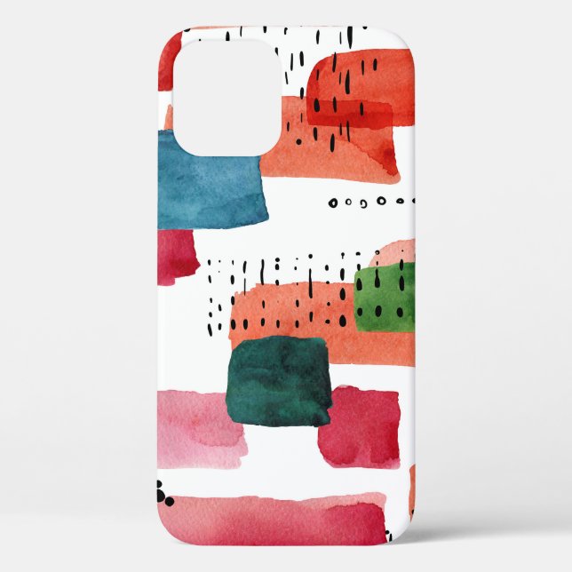 Doodle Brush: Orange Blue Case-Mate iPhone Case (Back)