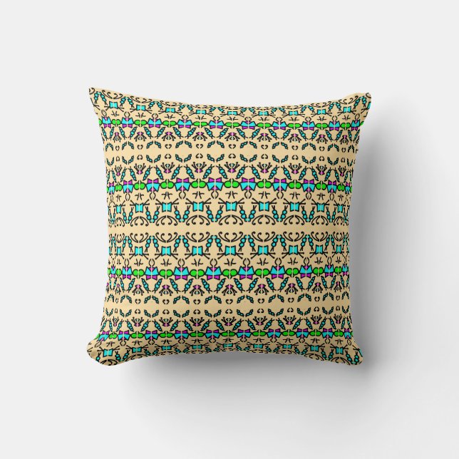 Doodle bug flowers cushion (Front)
