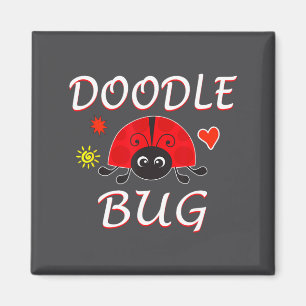 Doodle Bug Funny Doodle Ladybug  Magnet
