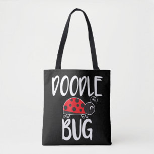 Doodle Bug Ladybug Funny Doodle Tote Bag