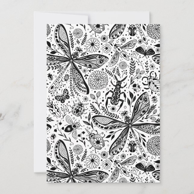 Doodle bugs on dark blue (Front)