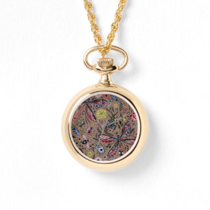 Doodle bugs on mocha brown watch