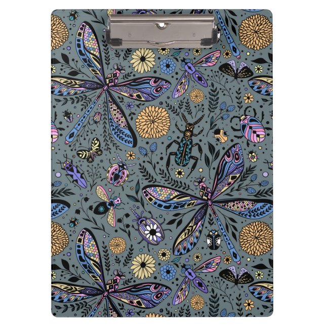 Doodle bugs on slater grey clipboard (Front)