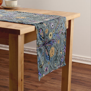 Doodle bugs on slater grey short table runner
