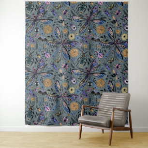 Doodle bugs on slater grey tapestry