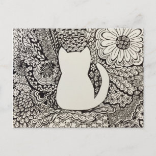 Doodle Cat Postcard
