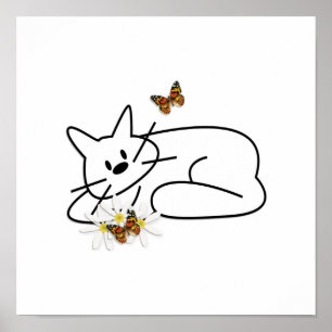 Doodle Cat Poster