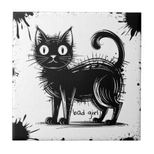 doodle cat  tile