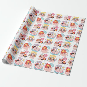 Doodle Cats Wrapping Paper