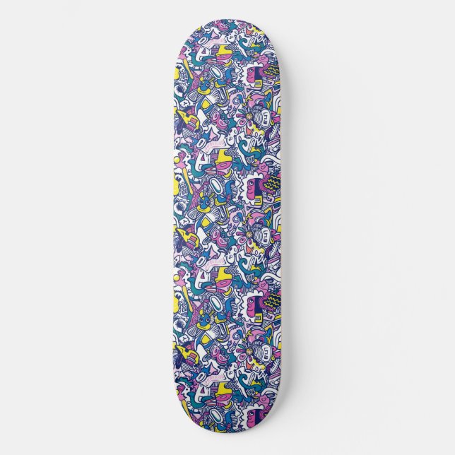 Doodle Chaos Skateboard Deck (Front)