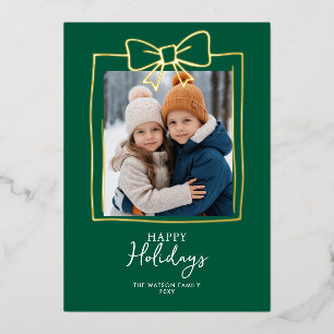 Doodle Christmas 4 Photo Hand-Drawn Bow Ribbon 