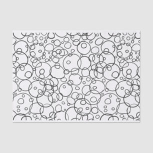 Doodle Circle Scribble Pattern Tissue Paper