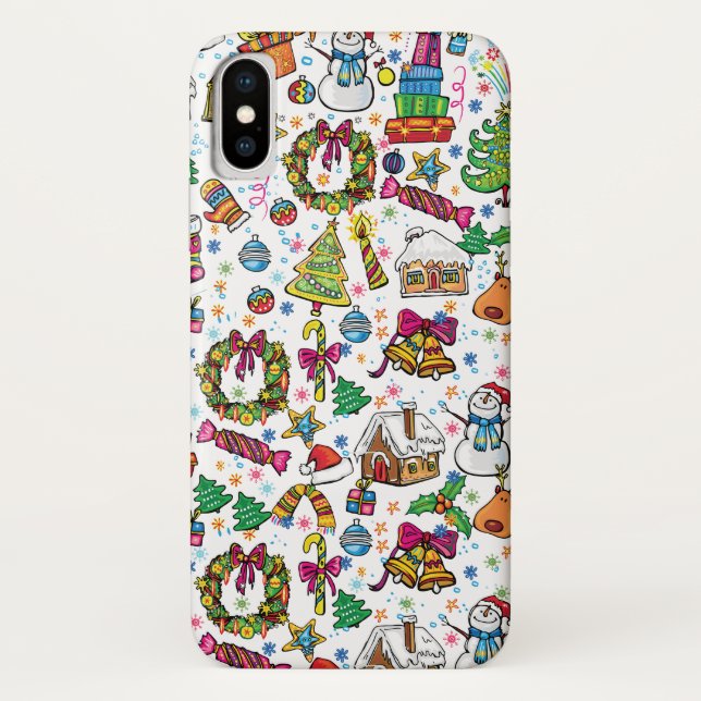 Doodle Clip art Christmas design Case (Back)