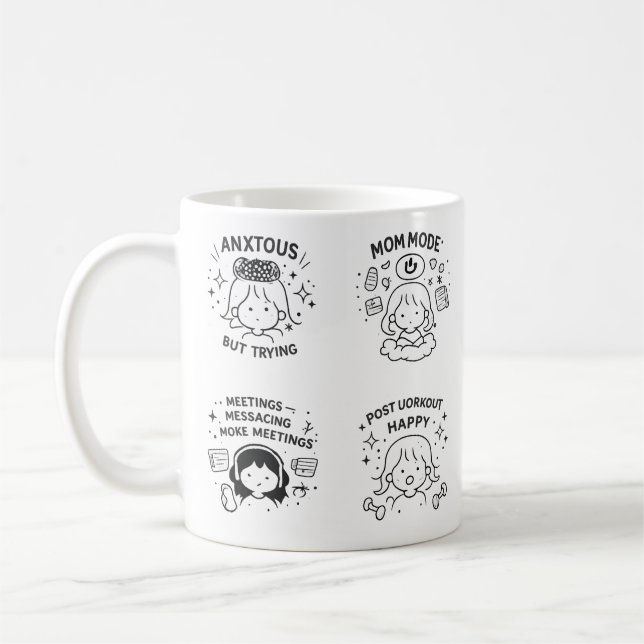 Doodle  coffee mug (Left)