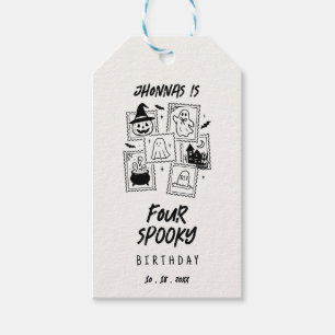 Doodle cute spooky birthday halloween gift tags