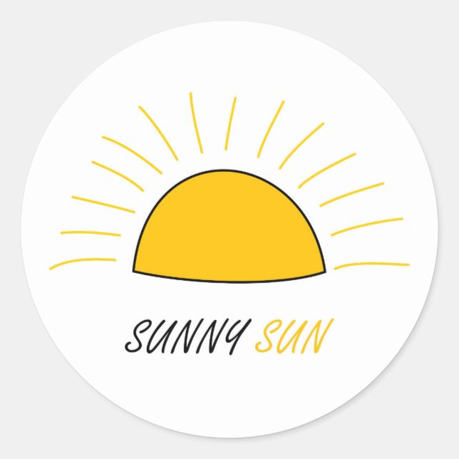 Doodle cute sun Sticker (Front)