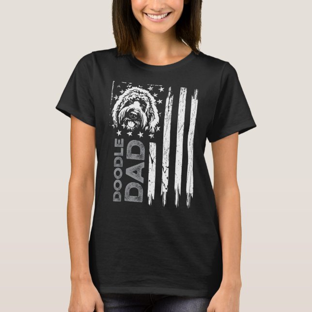 Doodle Dad Funny Goldendoodle Daddy T-Shirt (Front)