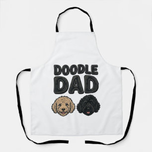 Doodle Dad Vintage Dog Dad Shirt Design_1 Apron