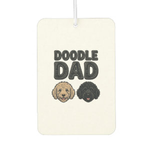 Doodle Dad Vintage Dog Dad Shirt Design_1 Car Air Freshener