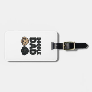 Doodle Dad Vintage Dog Dad Shirt Design_1 Luggage Tag
