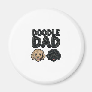 Doodle Dad Vintage Dog Dad Shirt Design_1 Magnet