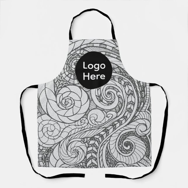 Doodle Design All-Over Print Apron (Front)