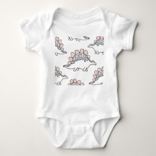 Doodle Dinosaurs: Hand Drawn Fun. Baby Bodysuit