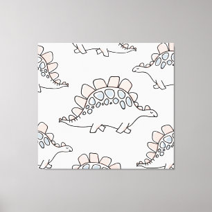 Doodle Dinosaurs: Hand Drawn Fun. Canvas Print
