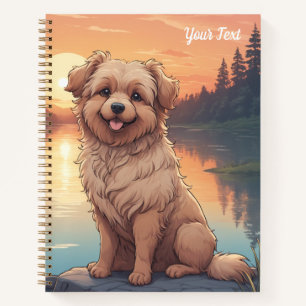 Doodle Dog by Lake Notebook