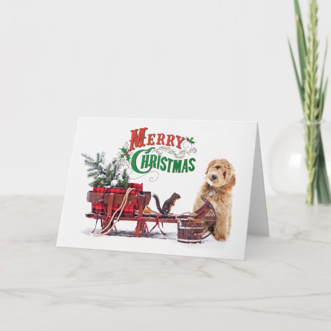 Doodle Dog Christmas Card (Front)