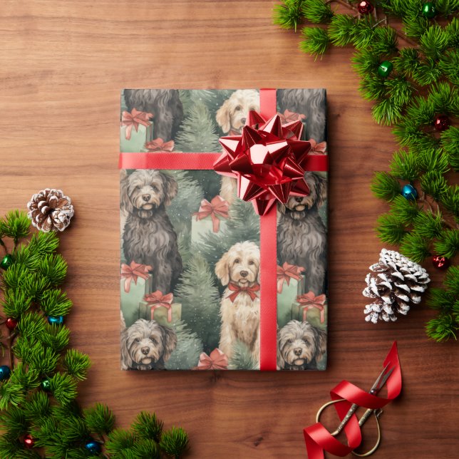 Doodle Dog Christmas Wrapping Paper (Holiday Gift)
