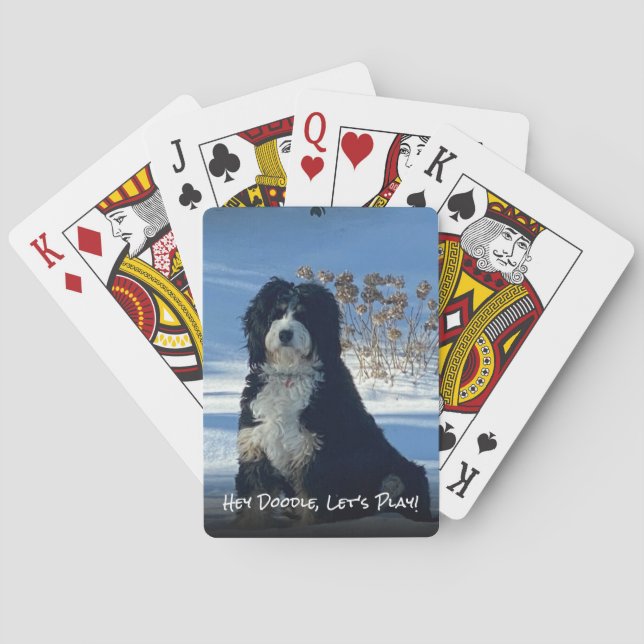 Doodle Dog Lover Funny Home 2 Decor Playing Cards (Back)