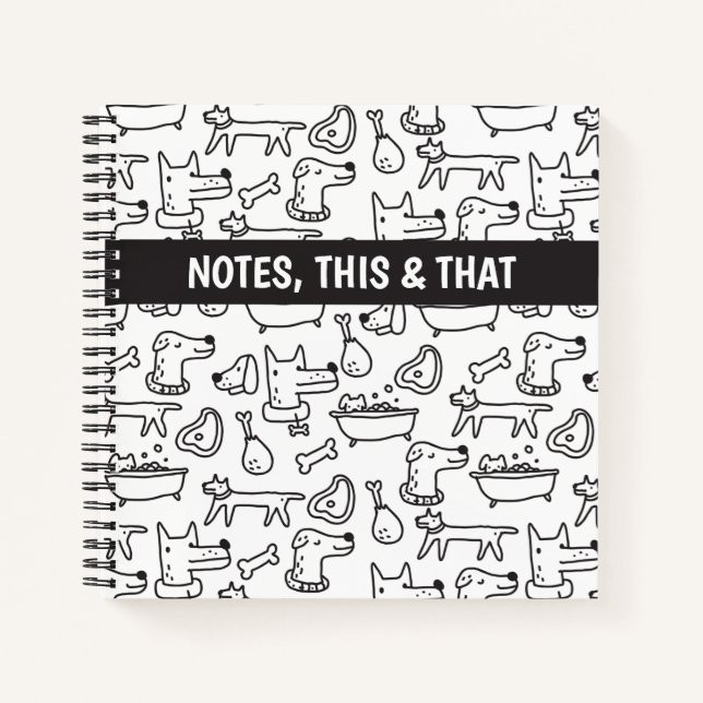 Doodle Dogs Spiral Notebook (Front)