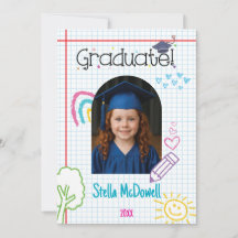 Doodle Dreams Graduation Invitation