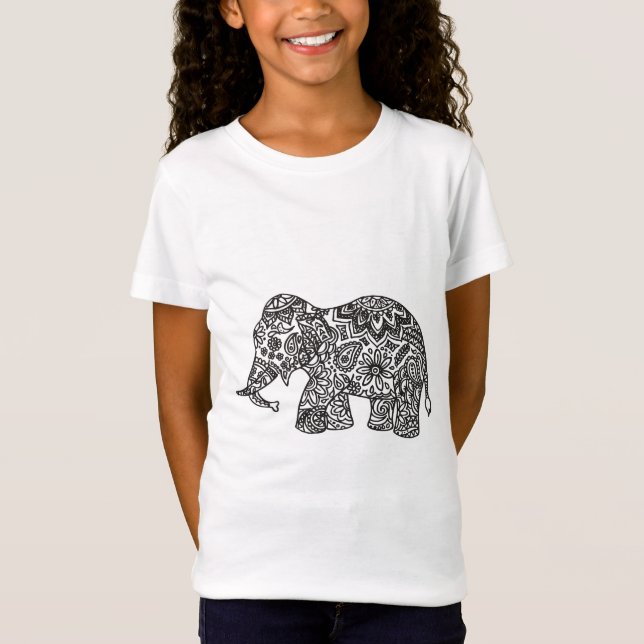Doodle Elephant T-Shirt (Front)
