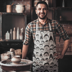 Doodle Faces Apron