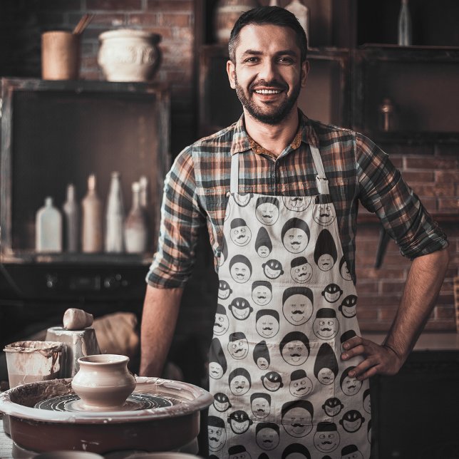 Doodle Faces Apron (Creator Uploaded)