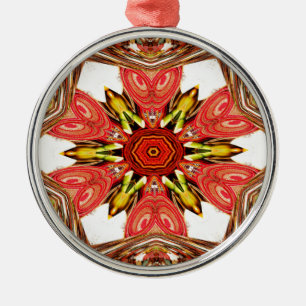 Doodle Floral Art Print Metal Tree Decoration