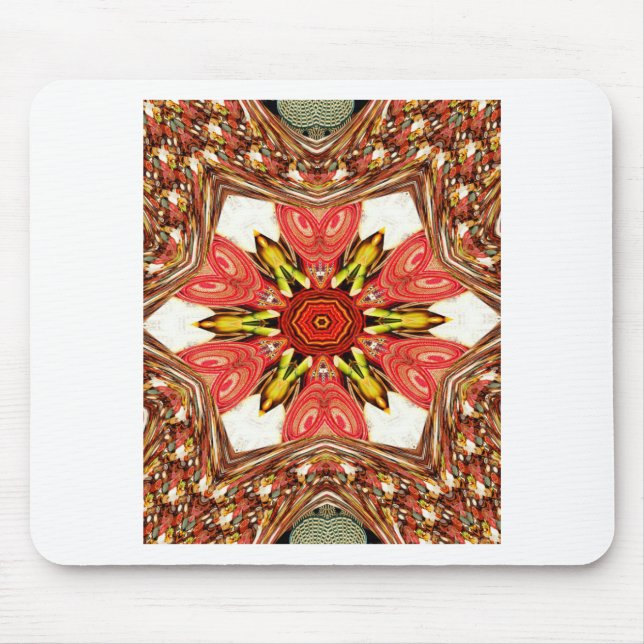 Doodle Floral Art Print Mouse Pad (Front)