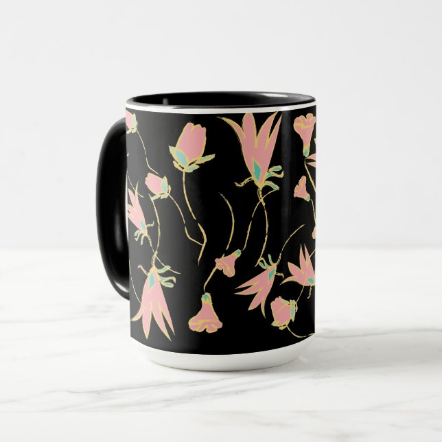 doodle floral coffee mugs (Front Left)