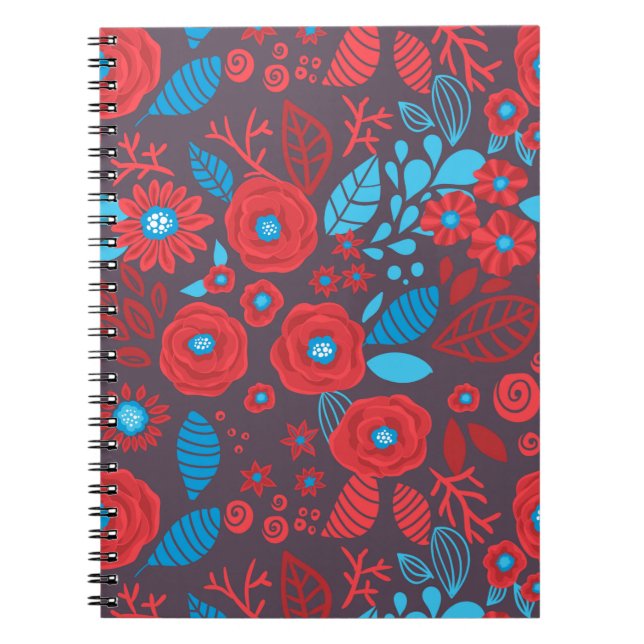 Doodle floral pattern notebook (Front)