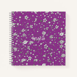 Doodle Flower Notebook Customisable