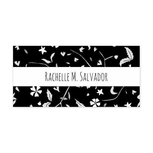 Doodle Flower Solid - Custom Rubber Stamp (Imprint)