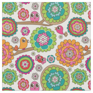 doodle flowers background pattern fabric